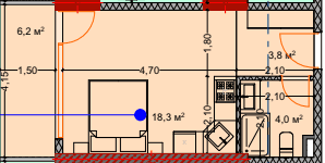studio, 33.4 m², 4 floor in "Lagoon Resort"