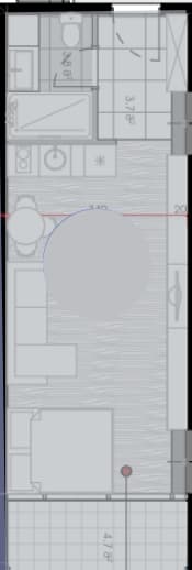 studio, 37.5 m², 10 floor, Novotel Living in Batumi