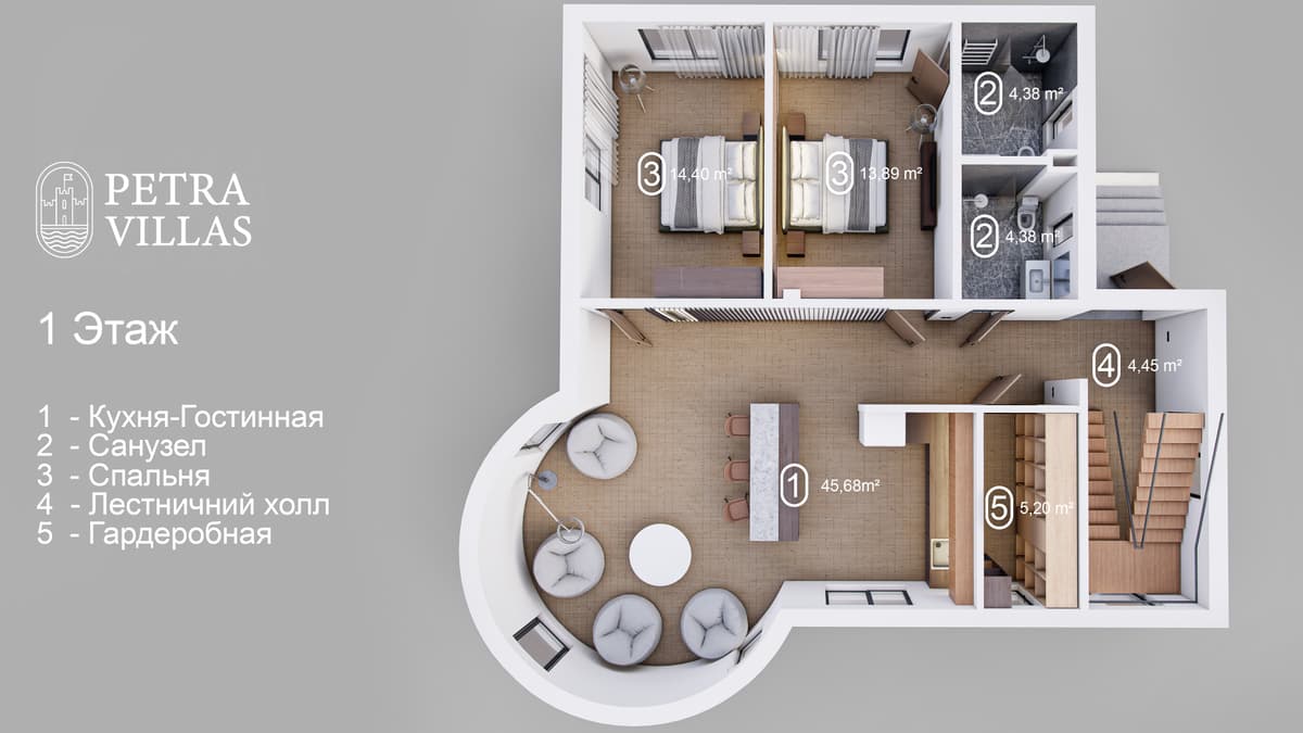 apartment, 328.58 m², 0 floor, Petra Villas in Batumi