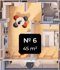 Студия, 45.3 м², 20 этаж в ЖК "Next Apartments"