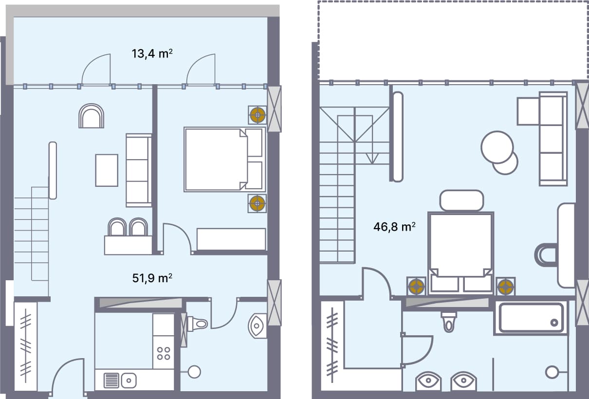 apartment, 112.1 m², 10 floor in "Wyndham Grand Aqua"