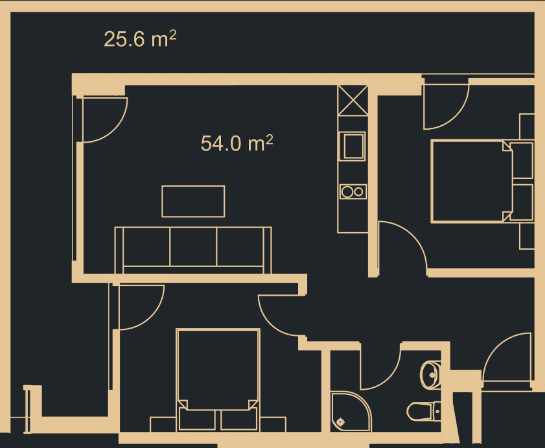 3-комнатная квартира, 106.8 м², 15 этаж в ЖК "Green Side Gonio"
