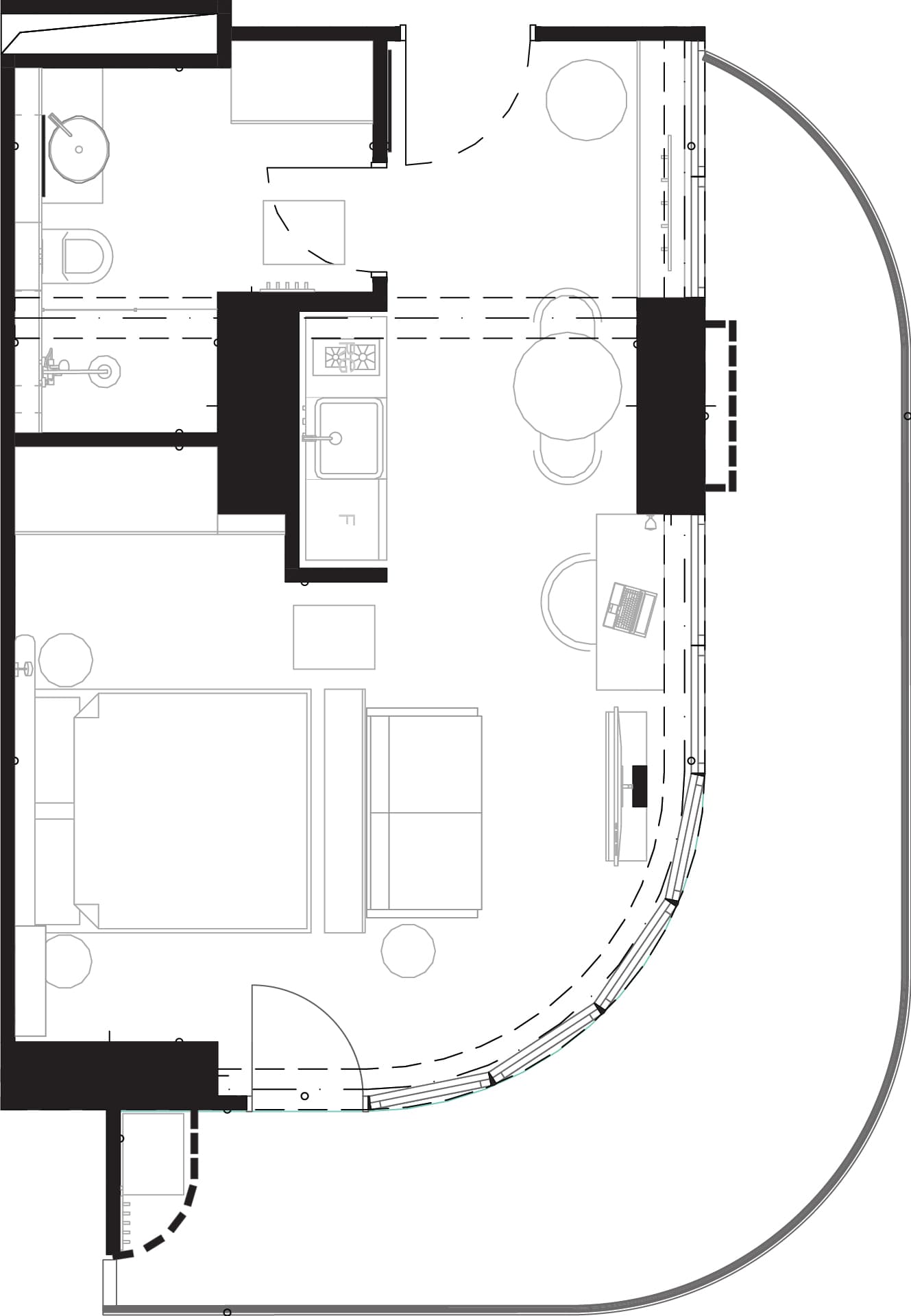 1-комнатная квартира, 56.1 м², 15 этаж в ЖК "Montemar"