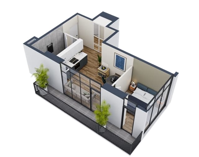 2-комнатная квартира, 47.2 м², 19 этаж в ЖК "La Batumi Familia"