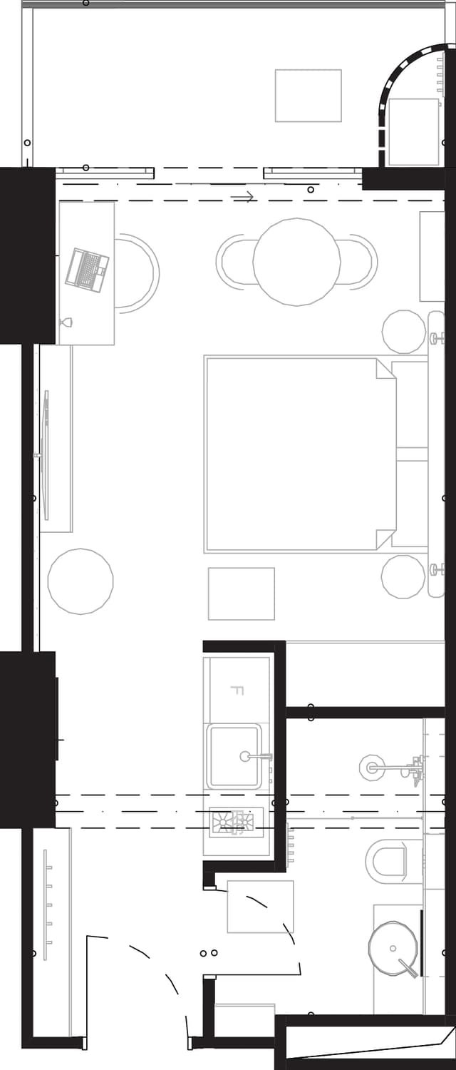 1-bedroom apartment, 35 m², 15 floor in "Montemar"