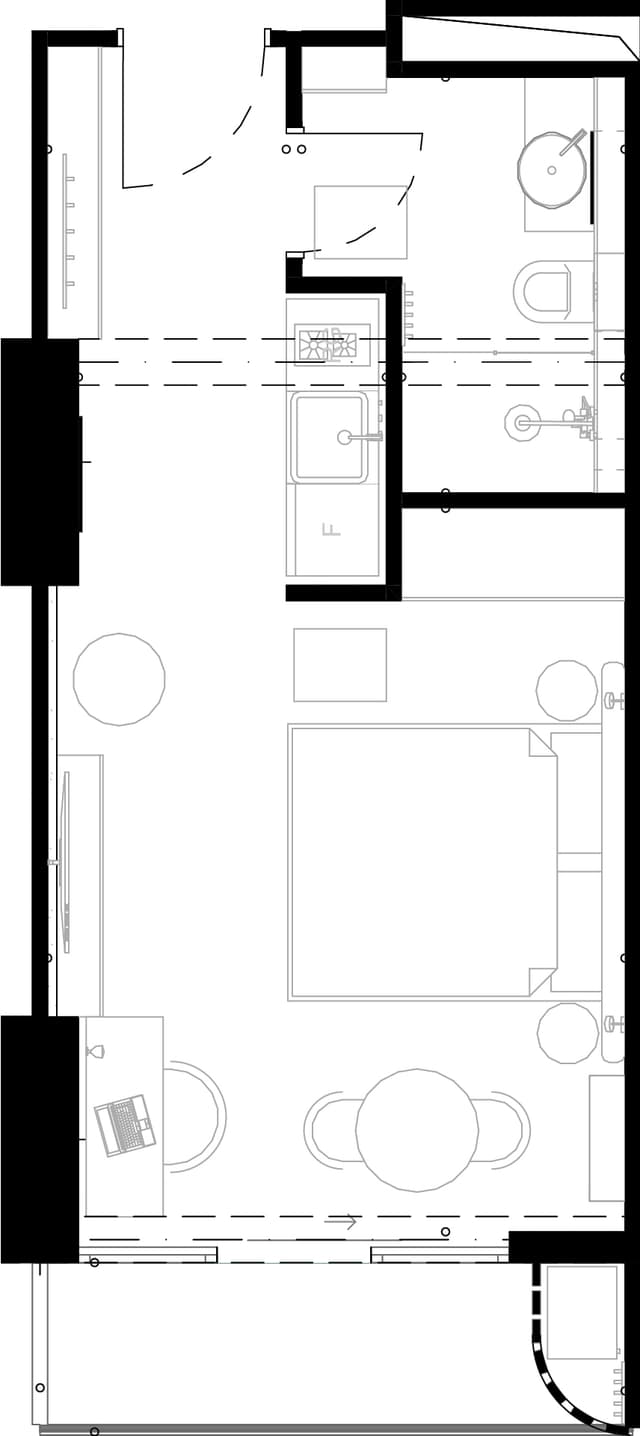 1-bedroom apartment, 33.4 m², 12 floor in "Montemar"