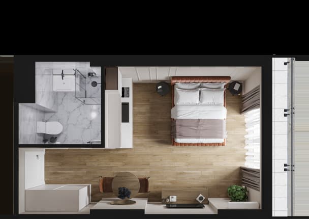 Студия, 31.4 м², 26 этаж в ЖК "Steps"