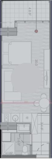 studio, 34.4 m², 9 floor in "Novotel Living"