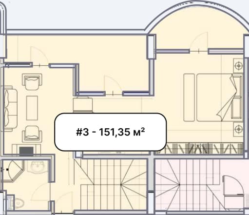 1-комнатная квартира, 151.35 м², 5 этаж в ЖК "Elite Family Residence"