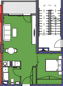 studio, 46.81 m², 15 floor in "Palm Residence"