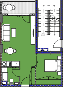 studio, 46.81 m², 11 floor in "Palm Residence"