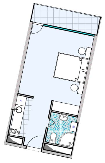 Студия, 34.87 м², 35 этаж в ЖК "7th Heaven Residence"