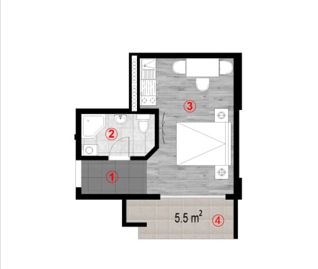 Студия, 29.5 м², 10 этаж в ЖК "Green Cape"