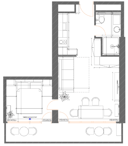 1-комнатная квартира, 45.94 м², 34 этаж в ЖК "7th Heaven Residence"