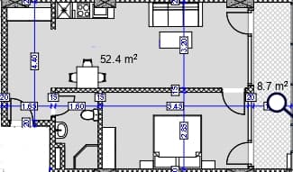 1-bedroom apartment, 61.1 m², 11 floor in "Modern Ultra"