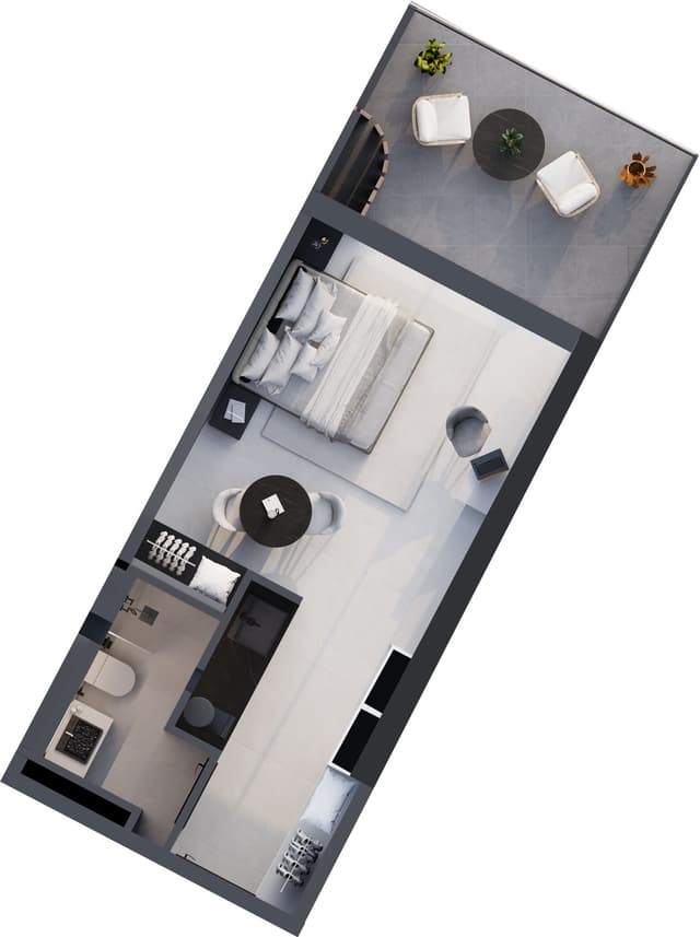 1-bedroom apartment, 38.2 m², 4 floor in "Montemar"