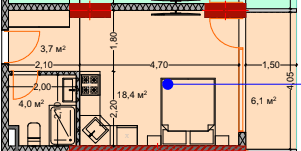 studio, 33.3 m², 6 floor in "Lagoon Resort"