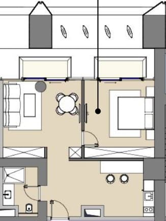 1-bedroom apartment, 65.3 m², 22 floor in "Next Address"
