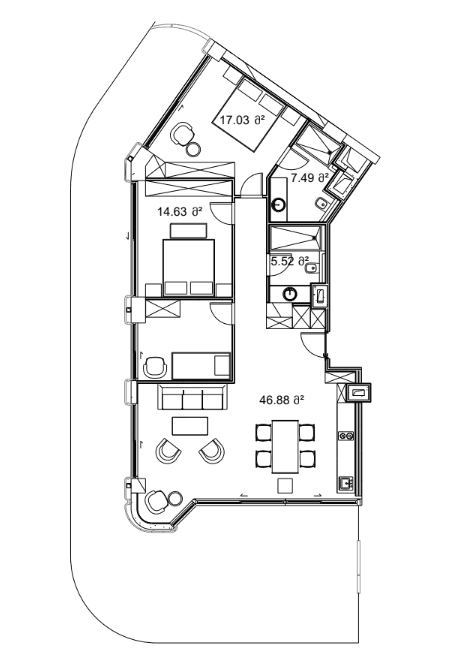 3-bedroom apartment, 182.38 m², 8 floor in "Next Collection"