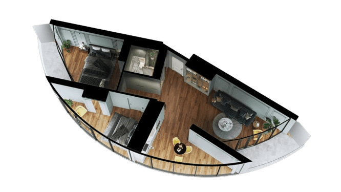 2-комнатная квартира, 78.9 м², 36 этаж в ЖК "Panorama"