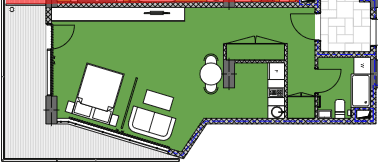 studio, 56.45 m², 15 floor in "Palm Residence"