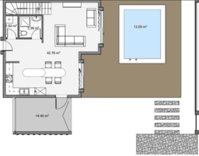 2-комнатная квартира, 145.4 м², 1 этаж в ЖК "Villa Park"