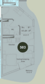 Студия, 43.24 м², 5 этаж в ЖК "Mardi Hills"