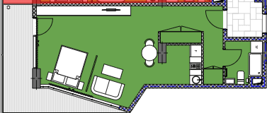 studio, 56.45 m², 14 floor in "Palm Residence"