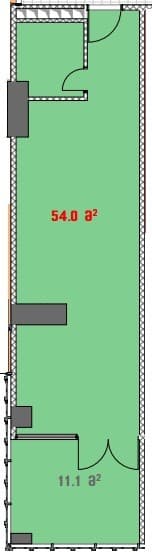 studio, 54 m², 2 floor in "White House"