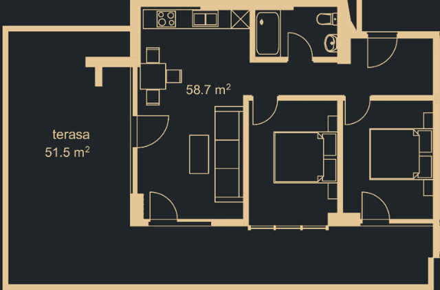2-комнатная квартира, 108.7 м², 3 этаж в ЖК "Green Side Gonio"