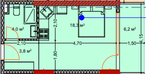 studio, 33.4 m², 7 floor in "Lagoon Resort"