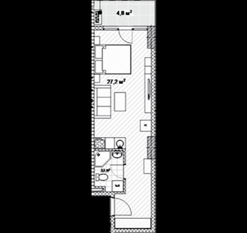 Студия, 35.5 м², 18 этаж в ЖК "Next Apartments"