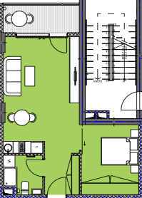 1-комнатная квартира, 46.81 м², 3 этаж в ЖК "Palm Residence"