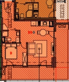 1-bedroom apartment, 62.4 m², 6 floor in "Park Tower"