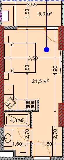 Студия, 30.8 м², 18 этаж в ЖК "OKTO Art House"