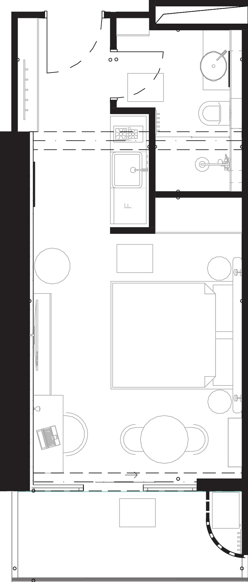 1-комнатная квартира, 34.4 м², 15 этаж в ЖК "Montemar"