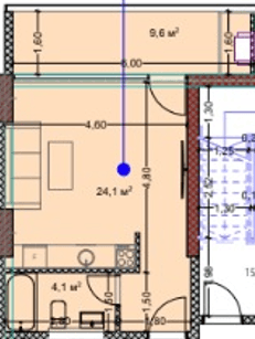 Студия, 39.2 м², 15 этаж в ЖК "Prime Residence"
