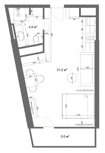 Студия, 40.74 м², 39 этаж в ЖК "7th Heaven Residence"