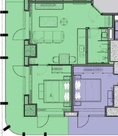 studio, 66.8 m², 3 floor in "Radisson Residences"