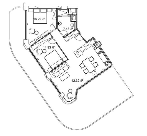 2-bedroom apartment, 155.66 m², 9 floor, Next Collection in Batumi