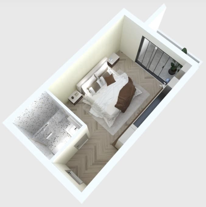 studio, 22.93 m², 2 floor in "Sfero Garden"