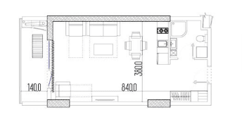studio, 37 m², 33 floor, Intourist Residence in Batumi