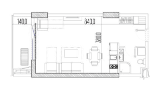 studio, 37 m²,  floor in "Intourist Residence"