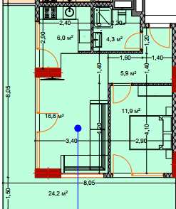 2-комнатная квартира, 72.4 м², 7 этаж в ЖК "Lagoon Resort"