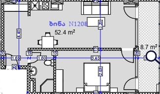 1-bedroom apartment, 61.1 m², 12 floor in "Modern Ultra"
