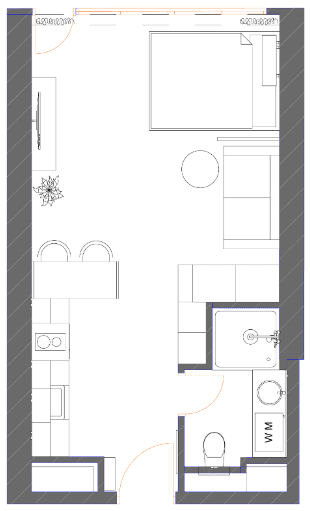 Студия, 34.87 м², 35 этаж в ЖК "7th Heaven Residence"
