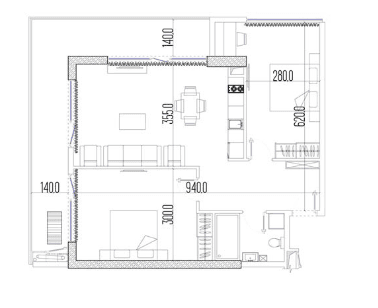 2-комнатная квартира, 83.3 м², 16 этаж в ЖК "Intourist Residence"