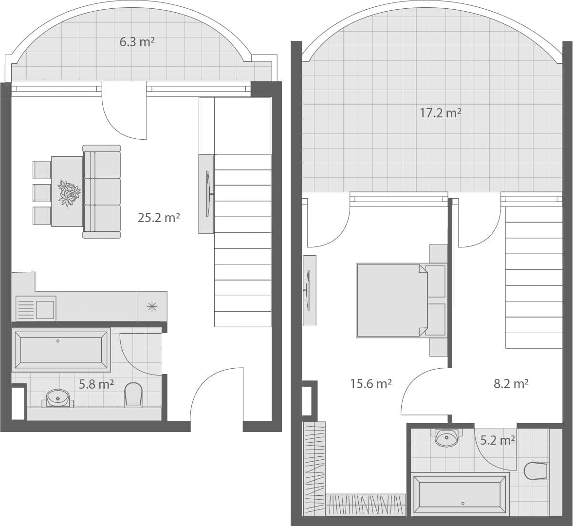 2-комнатная квартира, 83.5 м², 4 этаж в ЖК "Wyndham Grand Family Club"