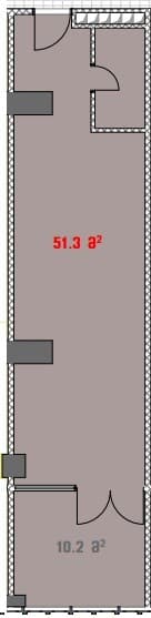 studio, 51.3 m², 4 floor in "White House"