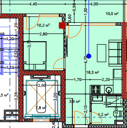 1-комнатная квартира, 48.1 м², 7 этаж в ЖК "Lagoon Resort"